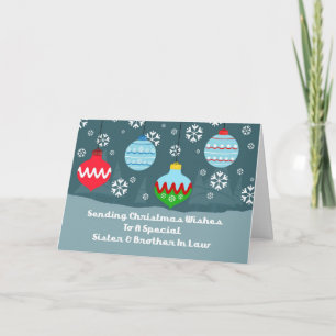 Schwester- und Schwager-Weihnachtsschmuck Weihnach Feiertagskarte