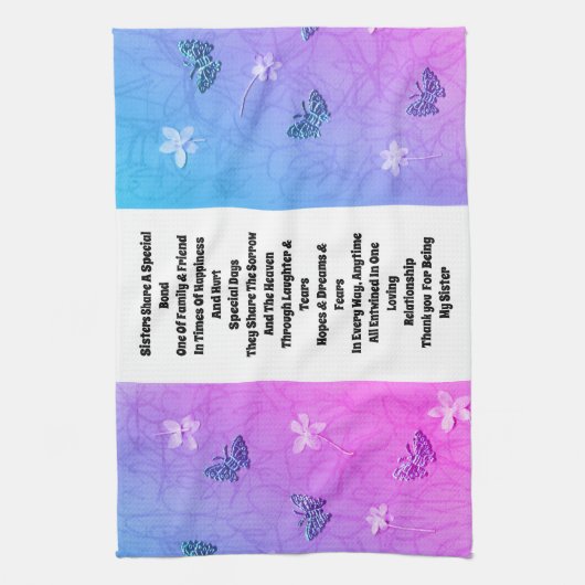 Schwester verziert geschirrtuch (Vertikal)