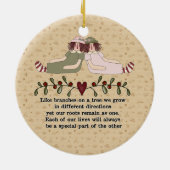 Schwester-Verzierungsgedicht Keramik Ornament (Hinten)