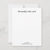 Schwester, vielen Dank für das Hören von Foto Mitteilungskarte (Rückseite)