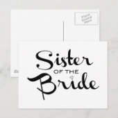 Schwester von Bride Black auf Weiß Postkarte (Vorne/Hinten)