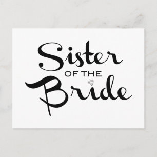Schwester von Bride Black auf Weiß Postkarte