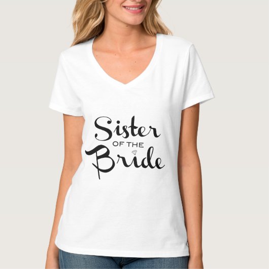 Schwester von Bride Black auf Weiß T-Shirt (Vorderseite)