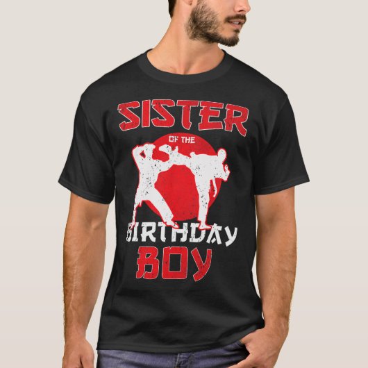 Schwester von Karate Taekwondo Boy Martia T-Shirt (Vorderseite)
