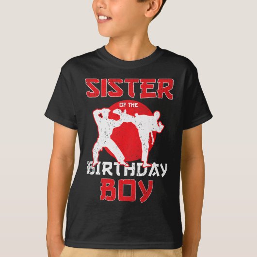 Schwester von Karate Taekwondo Boy Martia T-Shirt (Vorderseite)