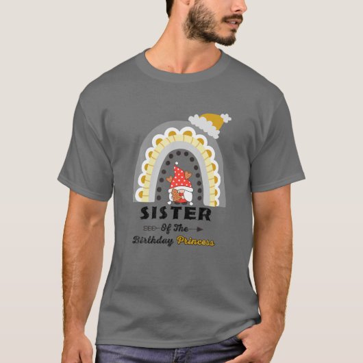 Schwester von Prinzessin Funny Sister Gnome T-Shirt (Vorderseite)