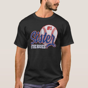 Schwester von Rookie Baseball 1. Geburtstag Baseba T-Shirt