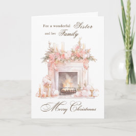 Schwester Weihnachtsfeuer Feiertagskarte