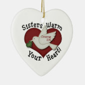 Schwester-Weihnachtstaube 2012 Keramik Ornament (Rechts)