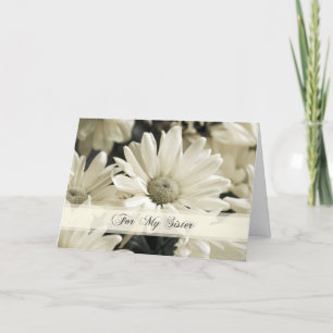 Schwester Weiße Blumen Danke Trauzeugin Karte