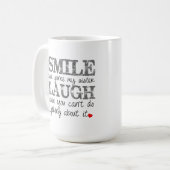 Schwester-Zitat-Kaffee-Tasse Kaffeetasse (Vorderseite Links)