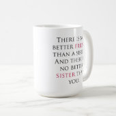 Schwester-Zitat-Kaffee-Tasse Kaffeetasse (VorderseiteRechts)