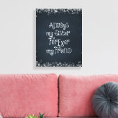 Schwester-Zitat Leinwanddruck (Insitu (Wohnzimmer))