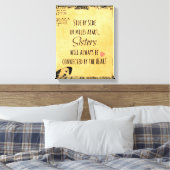 Schwester-Zitat Leinwanddruck (Insitu (Schlafzimmer))