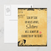 Schwester-Zitat Postkarte (Vorne/Hinten)