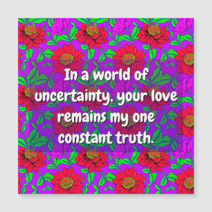 Schwester-Zitate (Du wirst geliebt) Blumen, Freund Magnetkarte