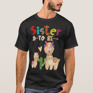 Schwester zu werden Llama Babyparty T-Shirt