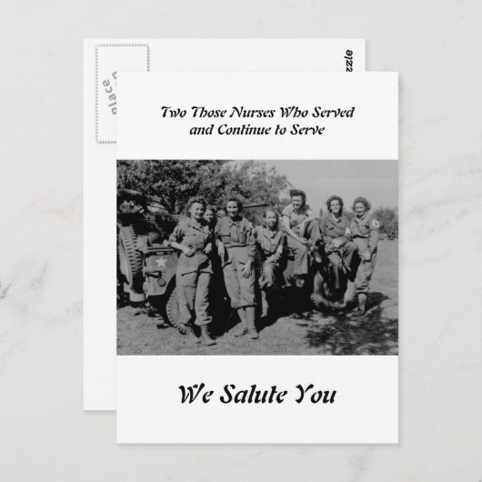 Schwesterband - Krankenpfleger während des Zweiten Postkarte (Vorne/Hinten)