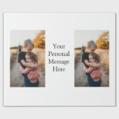 Schwesterfamilie fügt Fotonachricht hinzu Geschenkpapier (Flach)