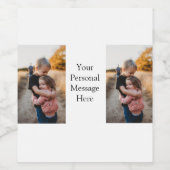 Schwesterfamilie fügt Fotonachricht hinzu Weinetikett (Einzelnes Label)