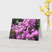 Schwestergeburtstag-rosa Blume Karte (Gelbe Blume)