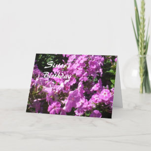 Schwestergeburtstag-rosa Blume Karte