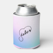 Schwesterherz und Pastellfarben Dosenkühler (Kanne Vorderseite)