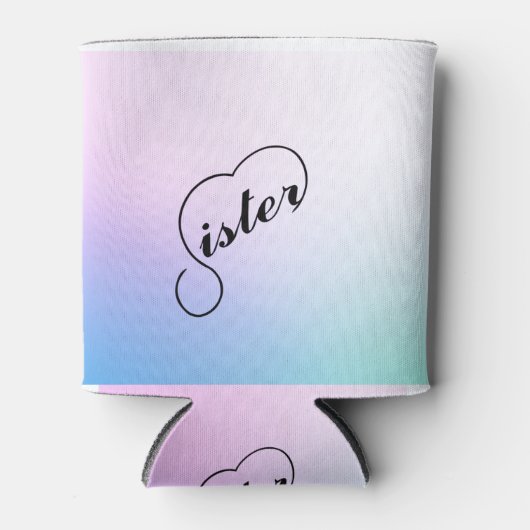 Schwesterherz und Pastellfarben Dosenkühler (Vorderseite)