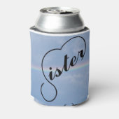 Schwesterherz und Regenbogen Dosenkühler (Kanne Rückseite)