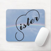 Schwesterherz und Regenbogen Mousepad (Mit Mouse)