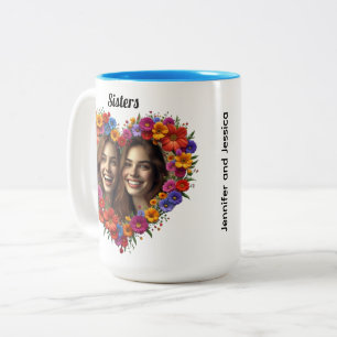 Schwesterliche Liebe in Blüte mit Namen Zweifarbige Tasse