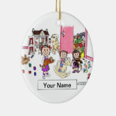 Schwestern - 3 Mädchen im Raum Keramikornament (Rechts)