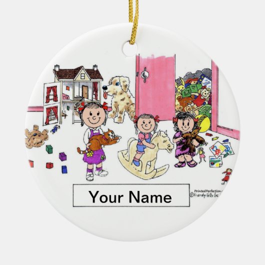 Schwestern - 3 Mädchen im Raum Keramikornament (Vorne)