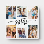 Schwestern 6 Foto Collage Keepake Geschenk Fotoplatte (Vorderseite)