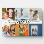 Schwestern 6 Foto Collage Personalisierte Niedlich Fotoplatte (Vorderseite)