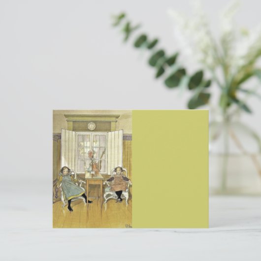 Schwestern auf Stühlen Postkarte (Stehend Vorderseite)