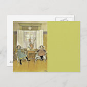 Schwestern auf Stühlen Postkarte (Vorne/Hinten)