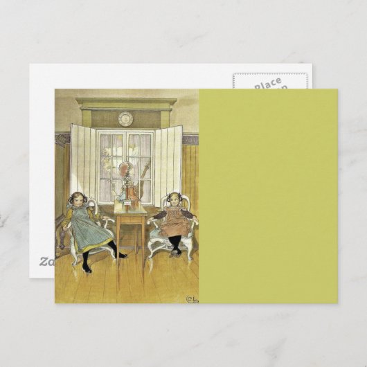 Schwestern auf Stühlen Postkarte (Vorne/Hinten)