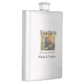 Schwestern besties BESTE FREUNDIN fügen Fotonamens Flachmann (Rechts)