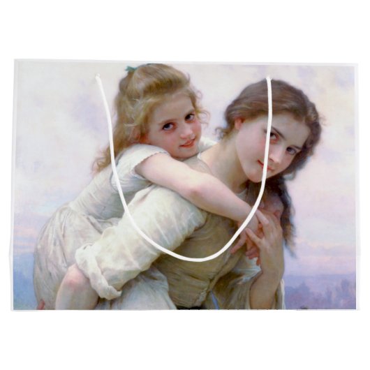Schwestern, Bouguereau Große Geschenktüte (Rückseite)