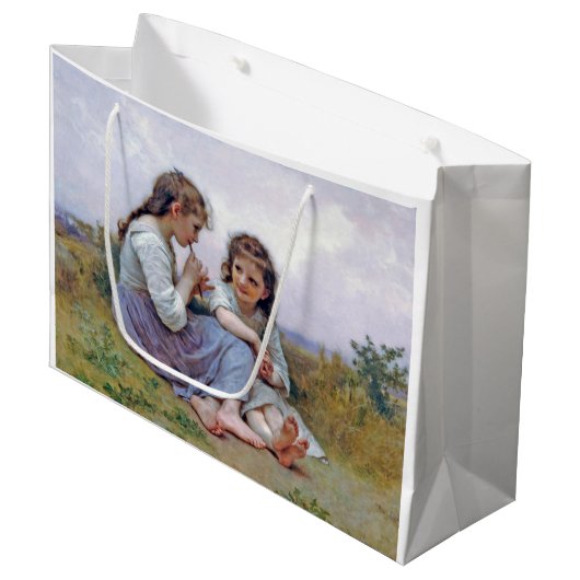 Schwestern, Bouguereau Große Geschenktüte (Vorderseite Schrägansicht)