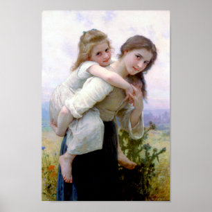 Schwestern, Bouguereau Poster
