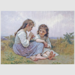 Schwestern, Bouguereau Seidenpapier