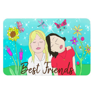 Schwestern, die die Kunst des Weißen Volkes handge Magnet