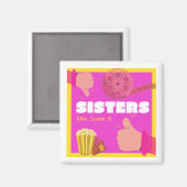 Schwestern, die es Kühlschrankmagnet sehen (Vorderseite/Rückseite)