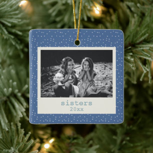 Schwestern Einfach Moderne Blaue Punkte Personalis Keramikornament