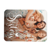 Schwestern Elegantes Foto Magnet (Horizontal)