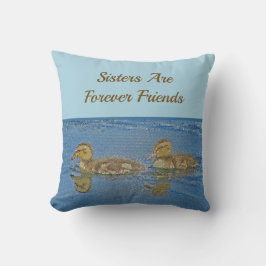 Schwestern Forever Friends Ducklings Mosaik Geschw Kissen
