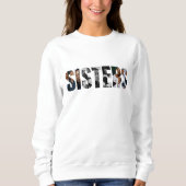 Schwestern-Foto-Collage Basic Sweatshirt (Vorderseite)