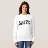 Schwestern-Foto-Collage Basic Sweatshirt (Vorne ganz)